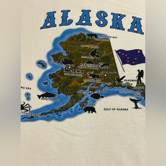 Alaska Souvenir T-Shirt (20 pit to pit, 28 long) - Picture 2 of 7